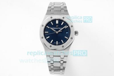 Swiss Replica AP Royal Oak 34MM Ladies Watch Stainless Steel Blue Dial